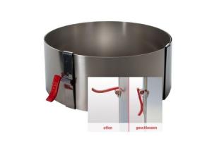 Backring verstellbar 18 - 30 cm H. 10 cm Edelstahl